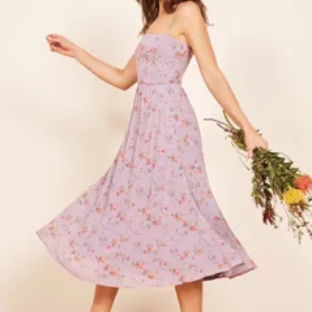 Reformation Rosehip Dress in Lilac (Size 4)